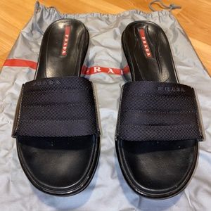 Black Prada Platform Sandals